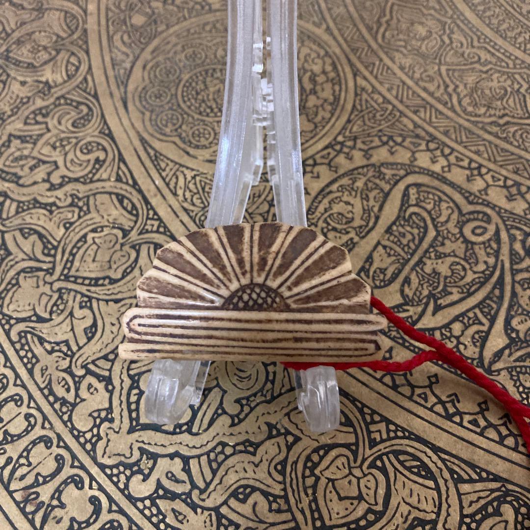 江戸中期〜後期　古根付け　掲げ物　陶器×天然素材　2点セット