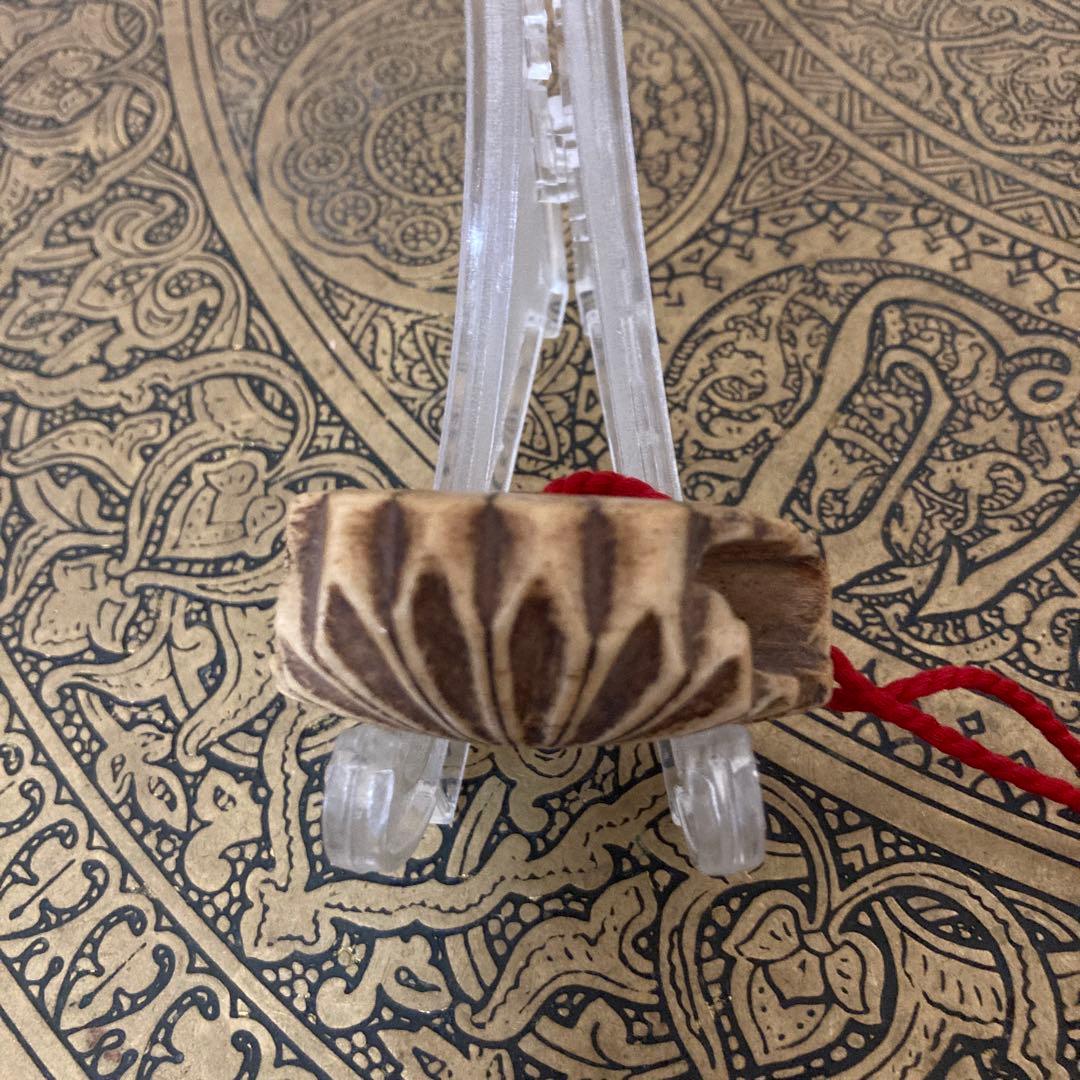 江戸中期〜後期　古根付け　掲げ物　陶器×天然素材　2点セット
