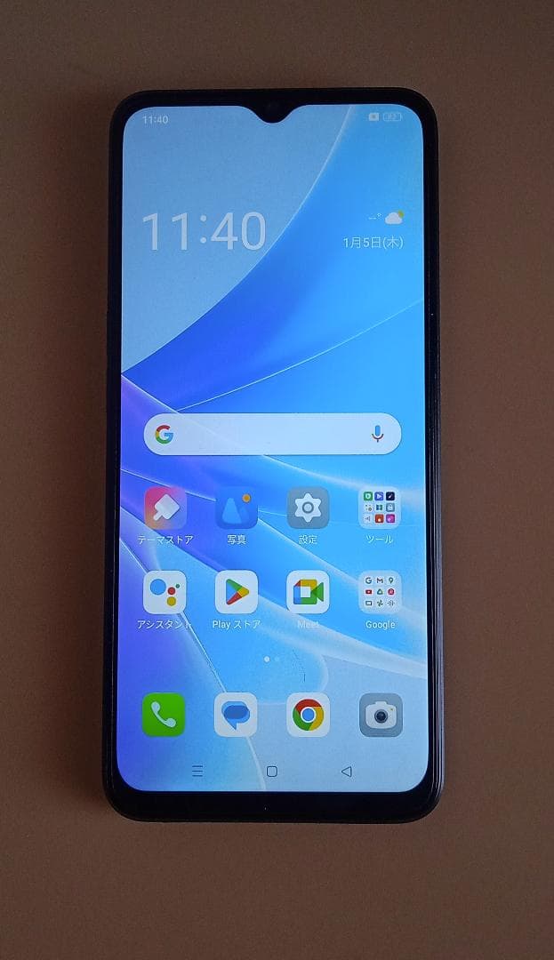 美品 OPPO A77 クリアケース付き ブラック