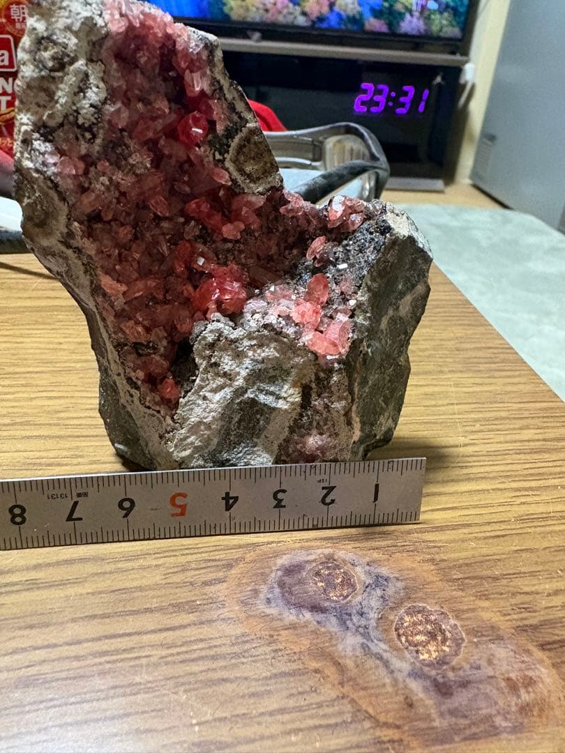 ロードクロサイト　インカローズ　クラスター結晶 約10cm