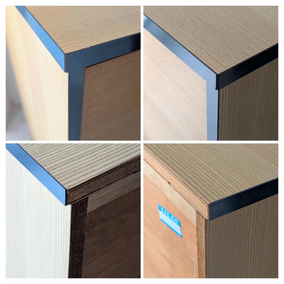 ビンテージ レトロ ウッドプリント キャビネット 5段 大きめ 引出し ポップ