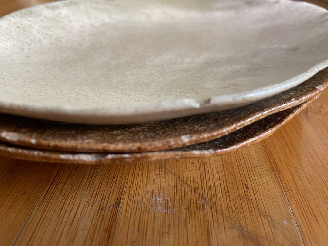 ヨーガンレール /ババグーリ 楕円プレート 3枚セット 約20cm ＊欠けあり