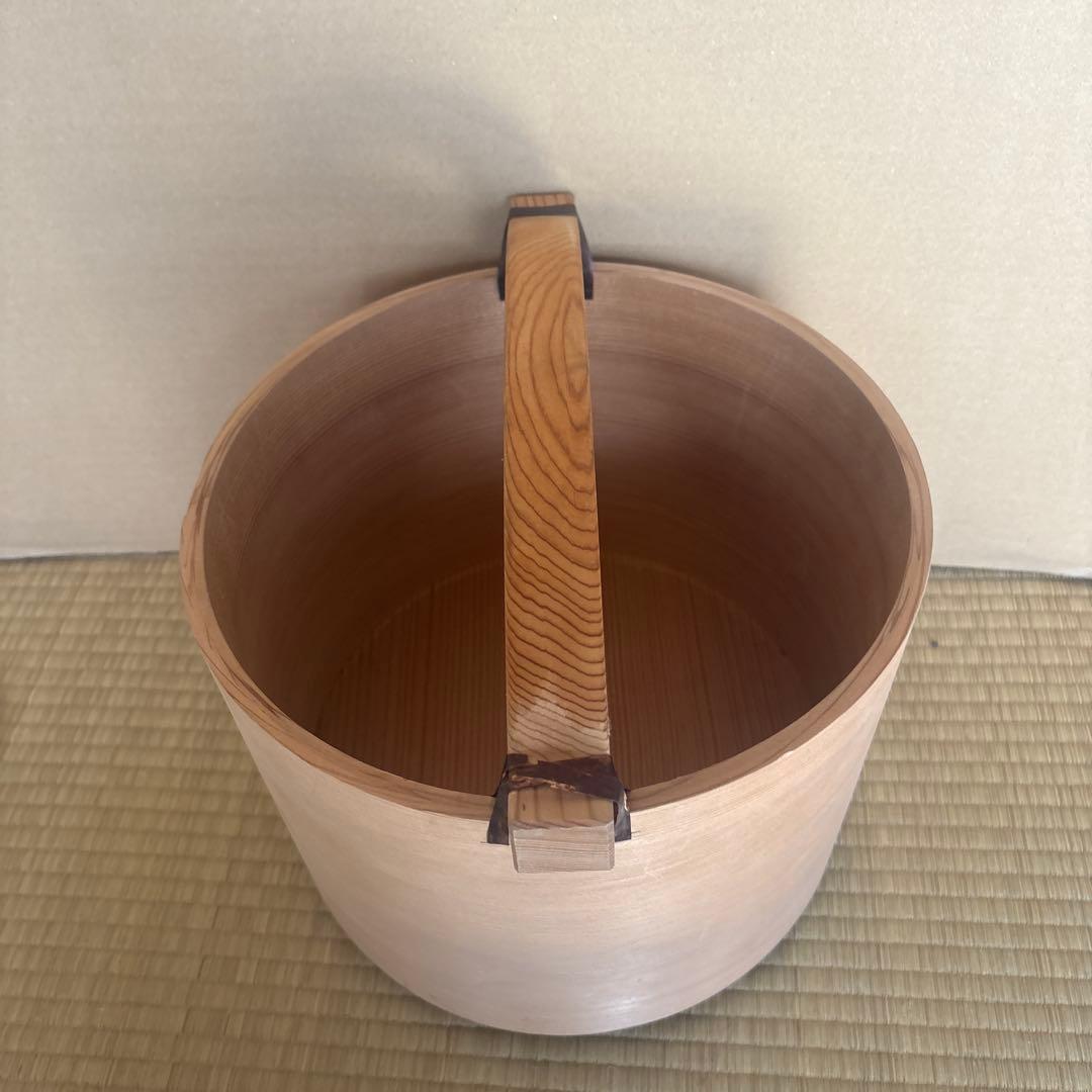 手桶 曲げわっぱ 割蓋 湯桶 茶道具　曲木地　元箱
