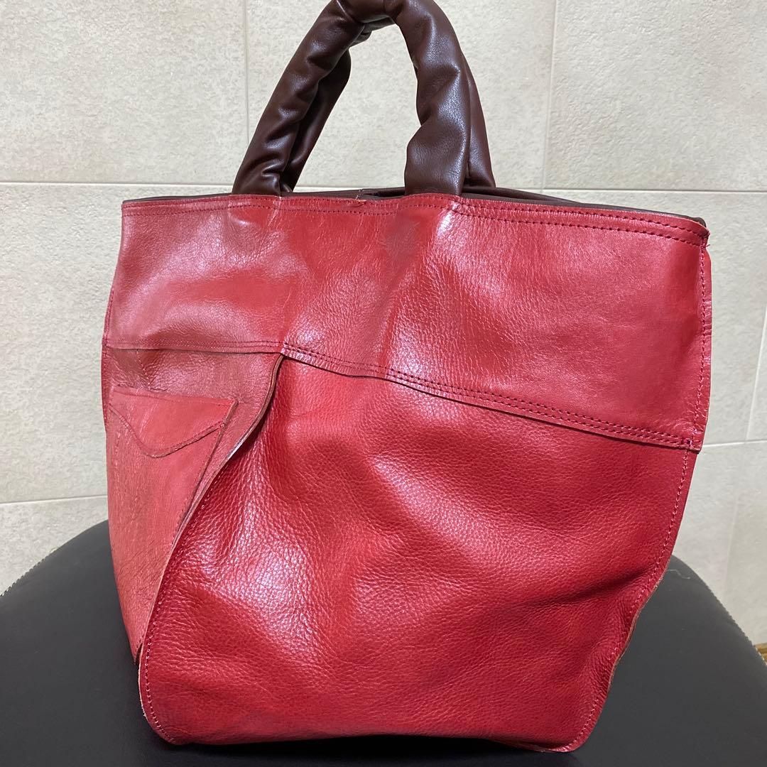 ハンドメイド牛皮デザインバッグ　手作り