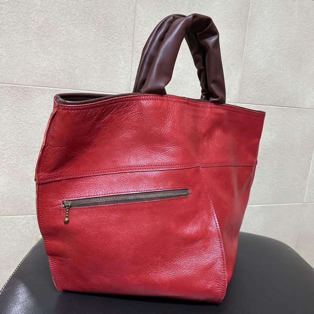 ハンドメイド牛皮デザインバッグ　手作り