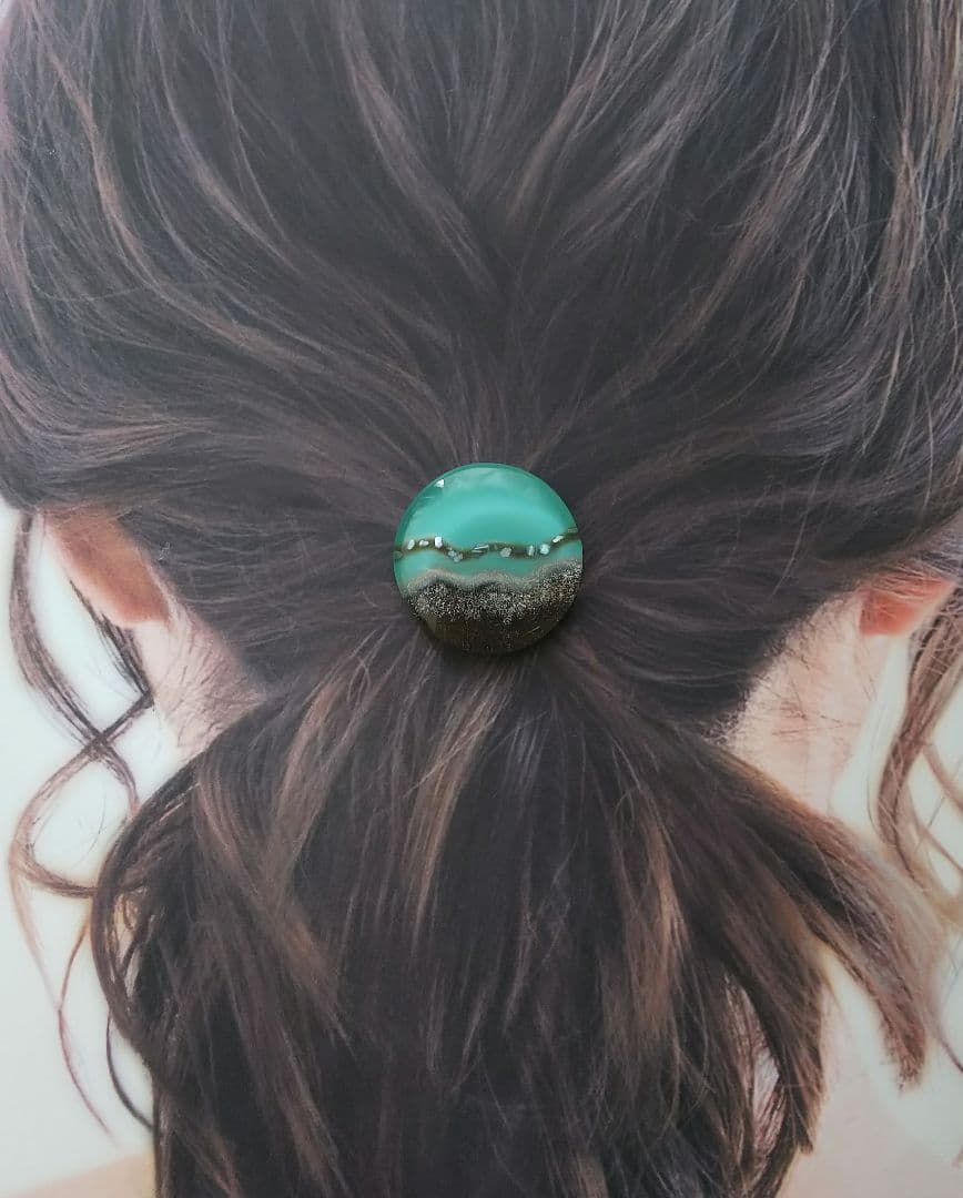 チョコミントの世界 デザートデザインラウンドレジンヘアゴム②
