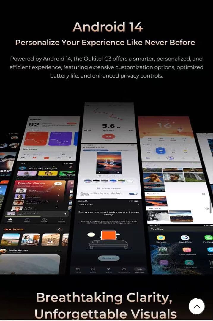 OUKITEL G3 スマートフォン 16GB RAM 128GB