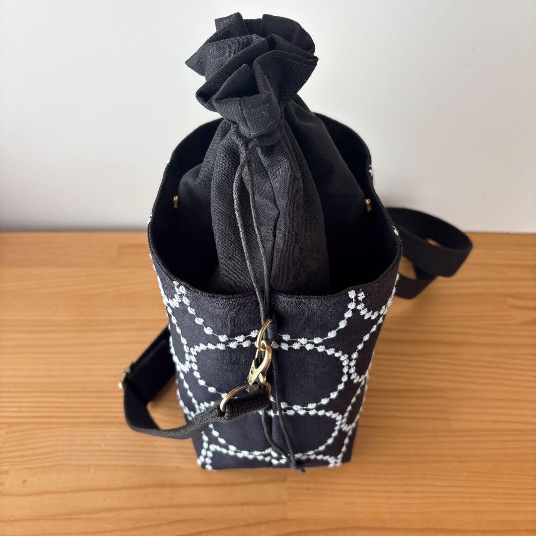 ミナペルホネン タンバリン　巾着ショルダーバッグ　ハンドメイド