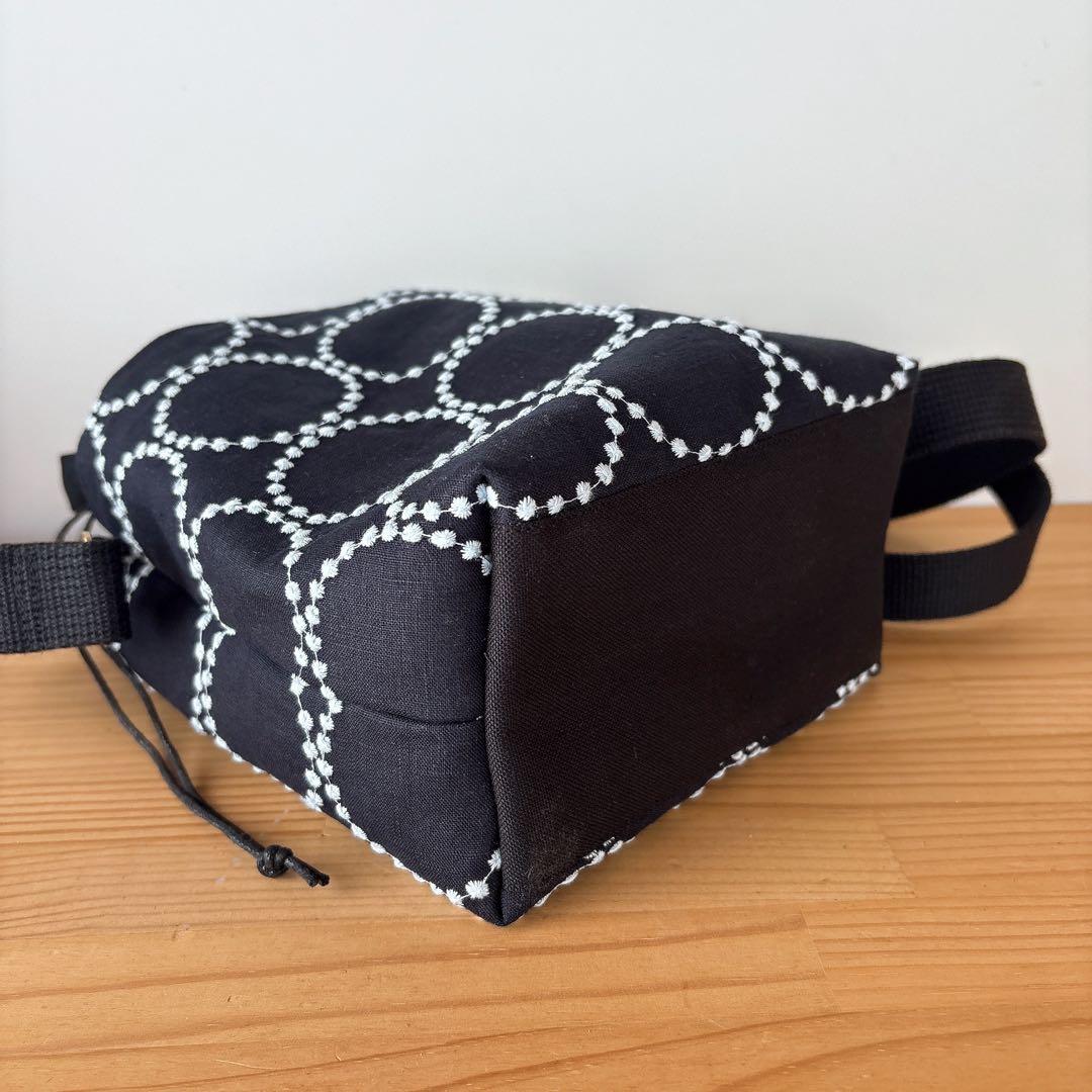 ミナペルホネン タンバリン　巾着ショルダーバッグ　ハンドメイド