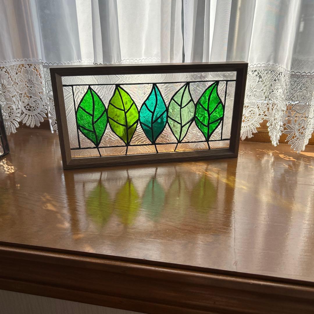 ステンドグラスパネル　新緑10
