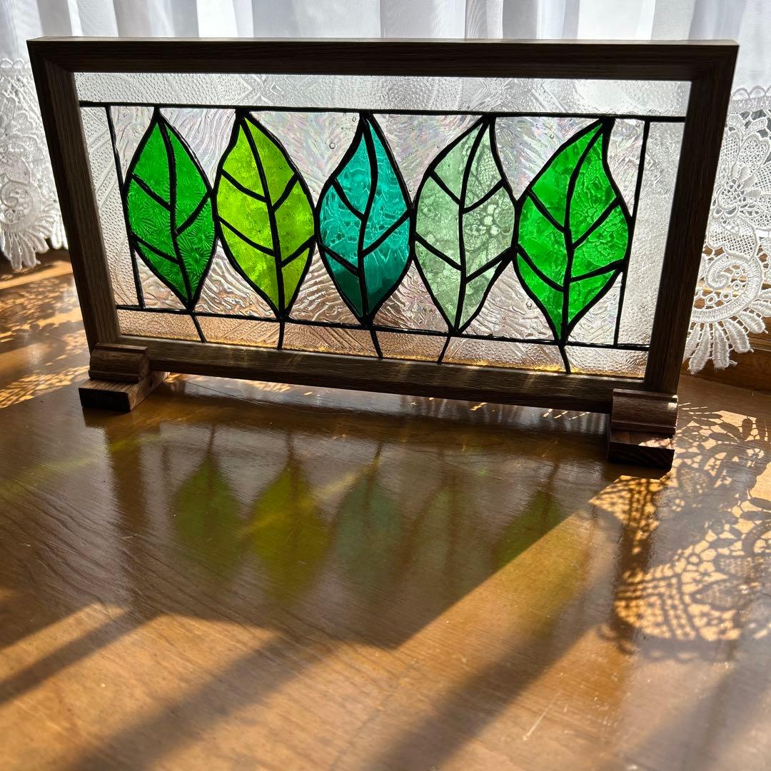 ステンドグラスパネル　新緑10