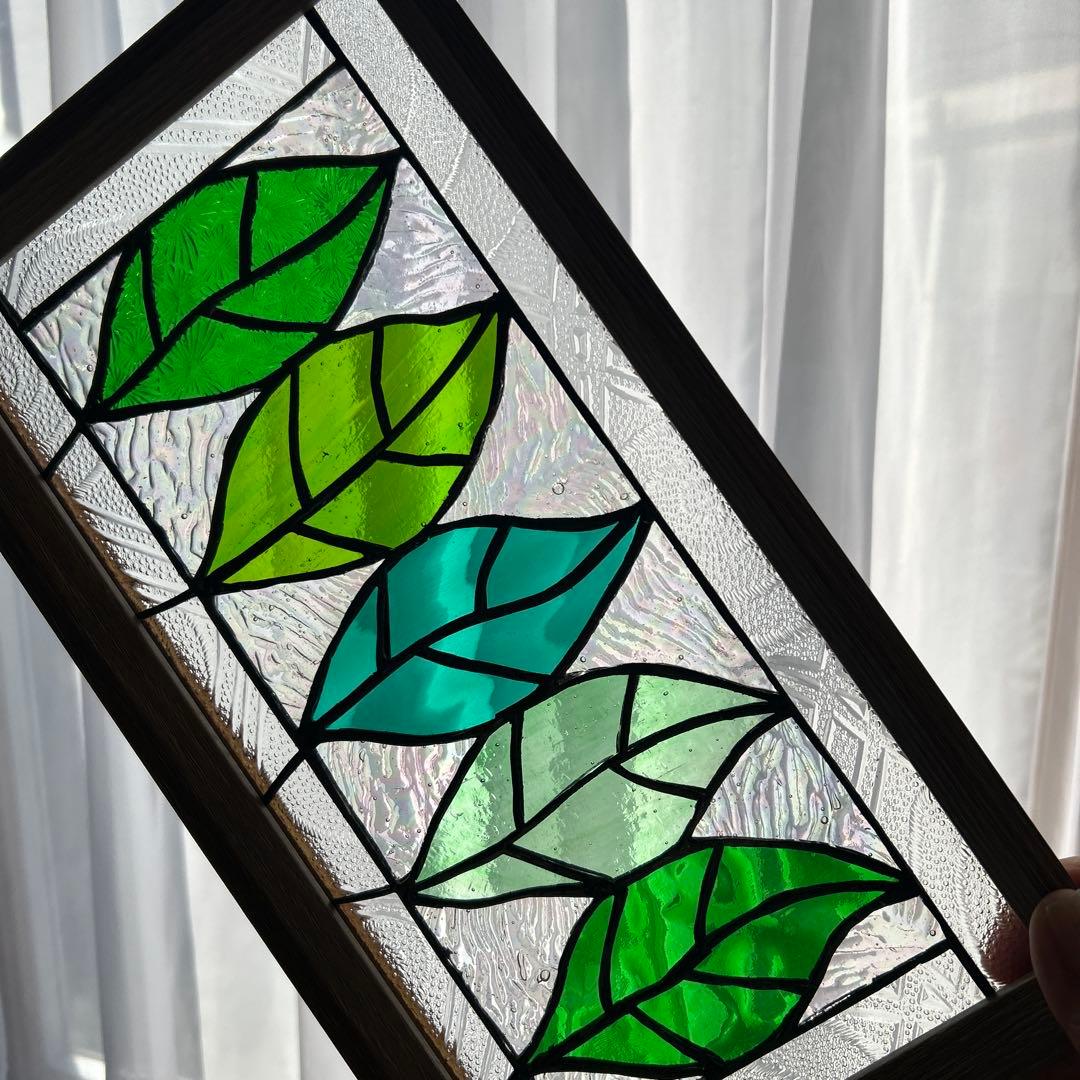 ステンドグラスパネル　新緑10