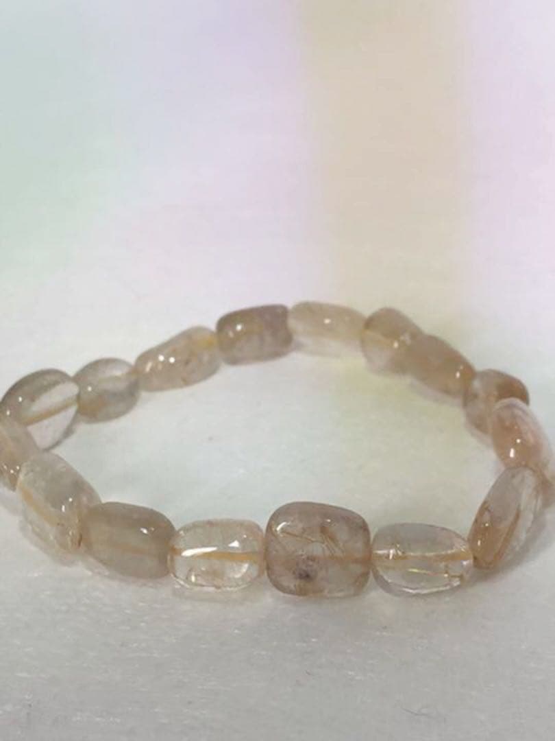 D【未使用品】ルチルクォーツ ブレスレット 10〜12楕円形