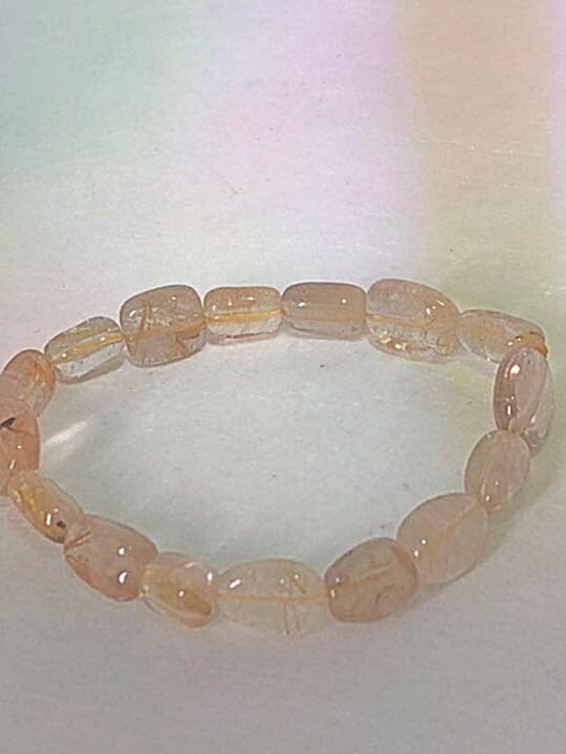 D【未使用品】ルチルクォーツ ブレスレット 10〜12楕円形