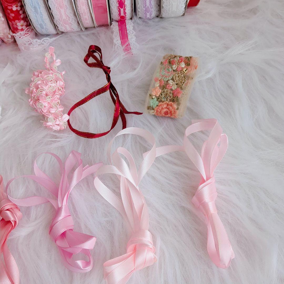 リボン　レース　大量　ハンドメイド材料　まとめ売り