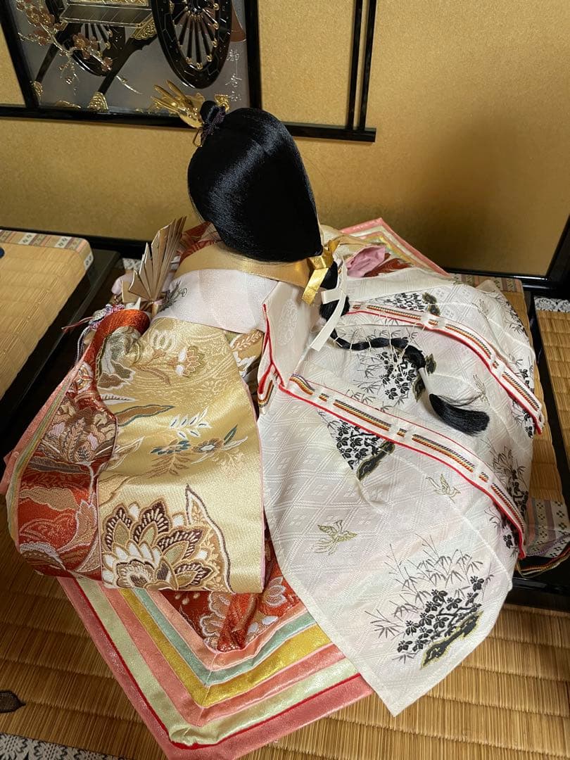 値下豪華なひな人形　親王飾り①京都西陣 お雛様 雛人形フルセットサイズ大120㎝