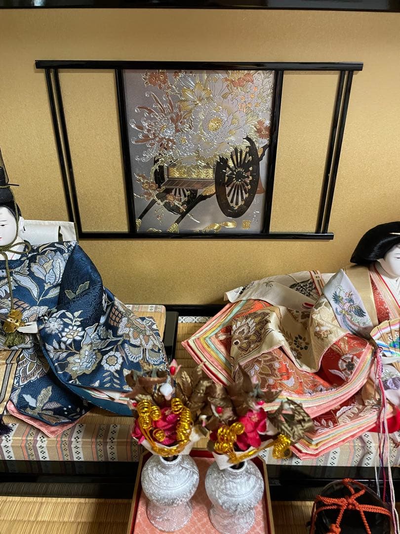 値下豪華なひな人形　親王飾り①京都西陣 お雛様 雛人形フルセットサイズ大120㎝