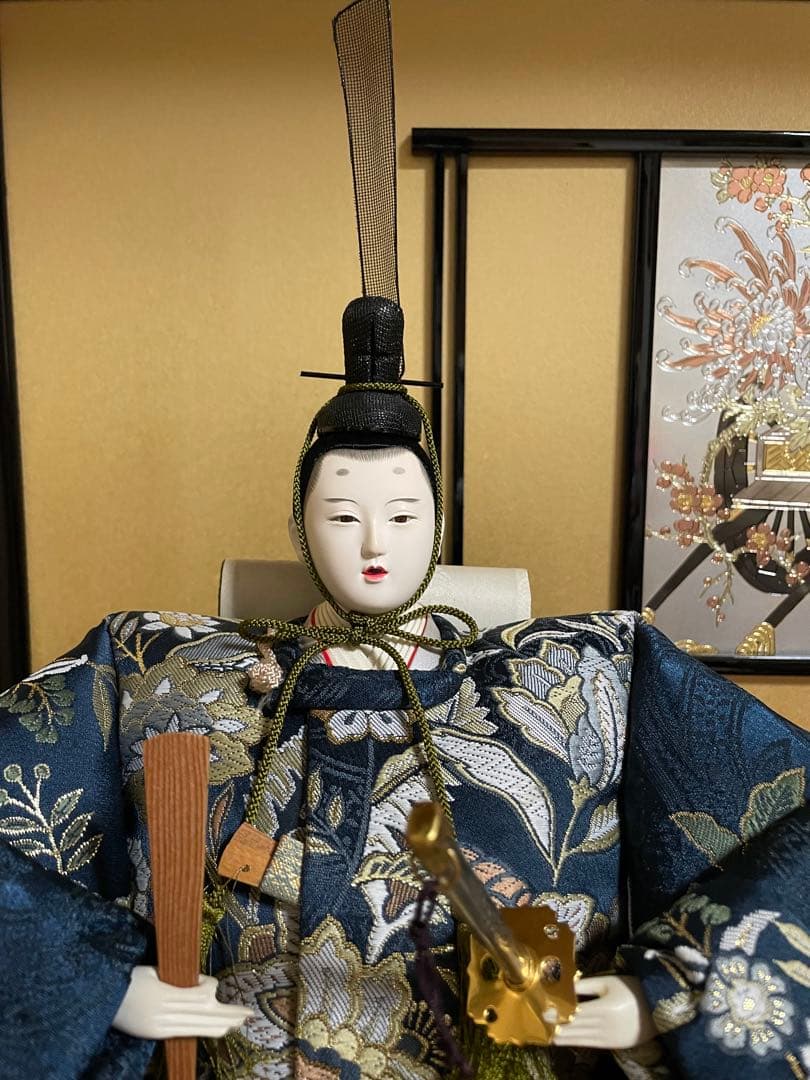 値下豪華なひな人形　親王飾り①京都西陣 お雛様 雛人形フルセットサイズ大120㎝