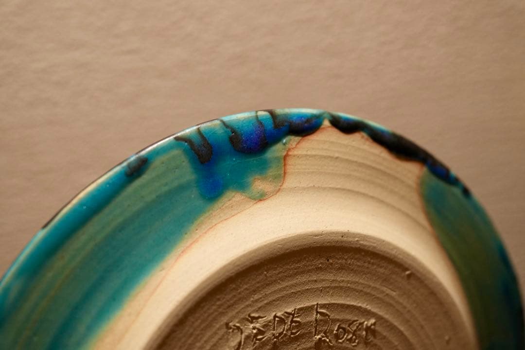 食卓を彩るトルコブルーの器 陶芸一点物。