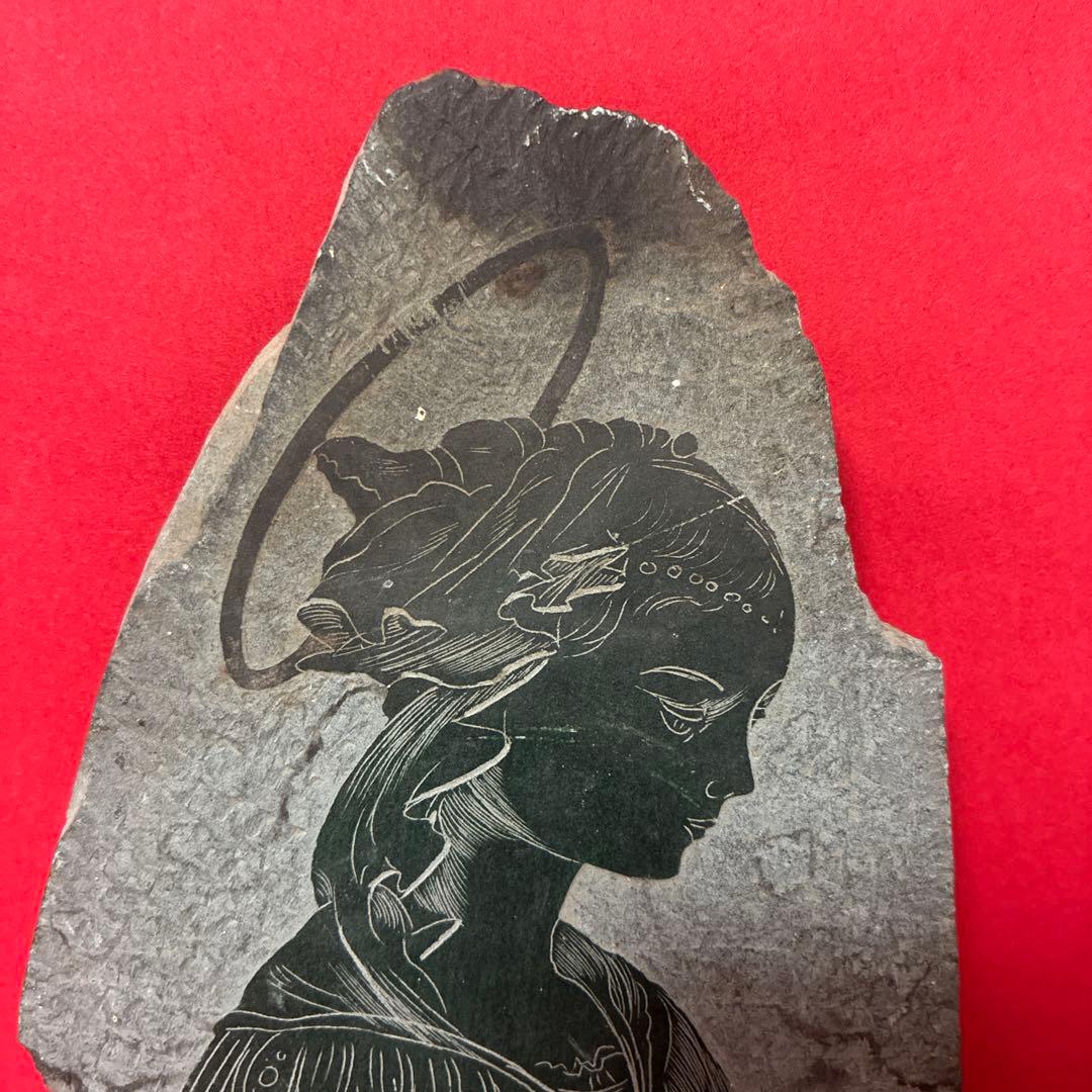 イタリアヴィンテージ　キリスト教美術宗教芸術　石材レリーフ天使アンティークアート