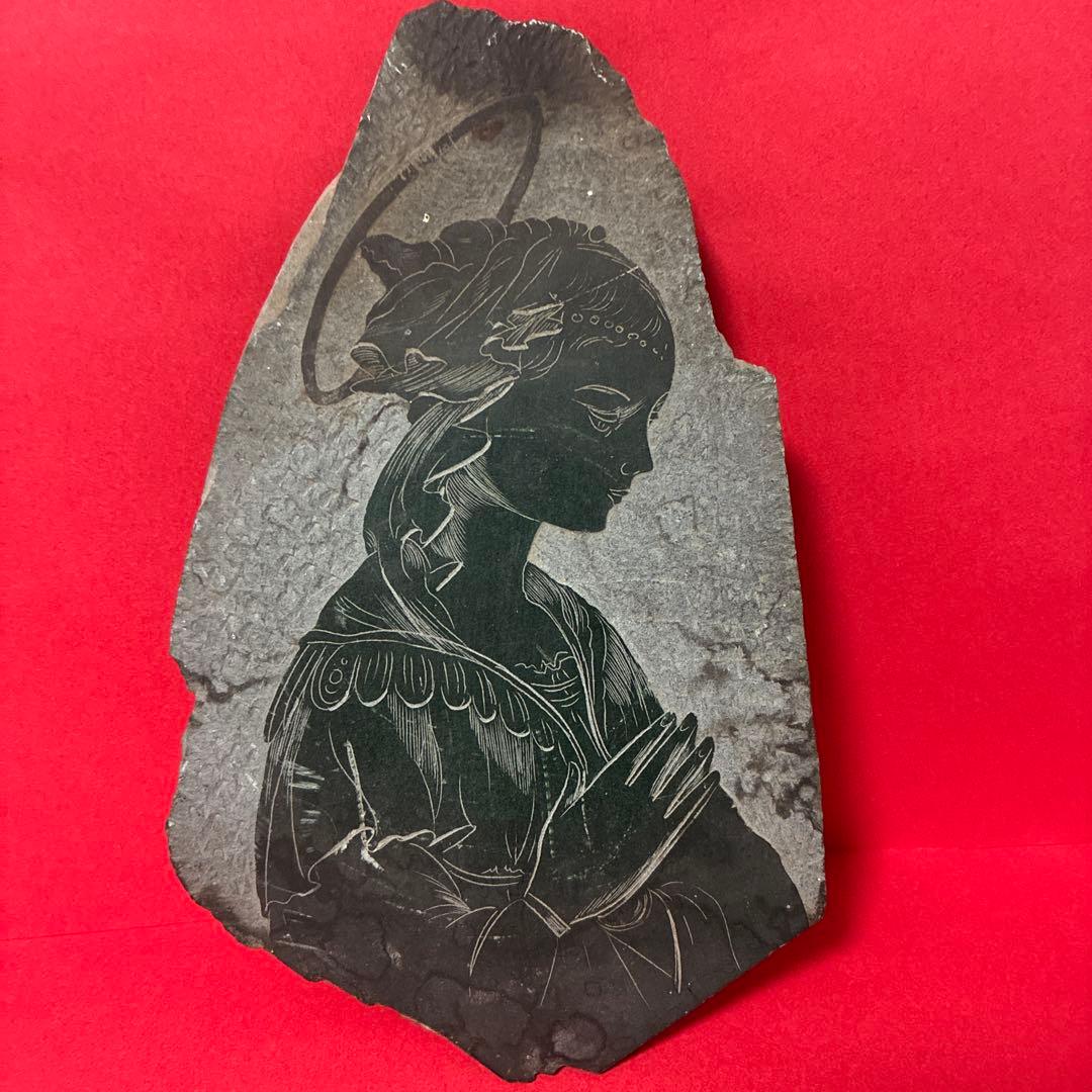 イタリアヴィンテージ　キリスト教美術宗教芸術　石材レリーフ天使アンティークアート