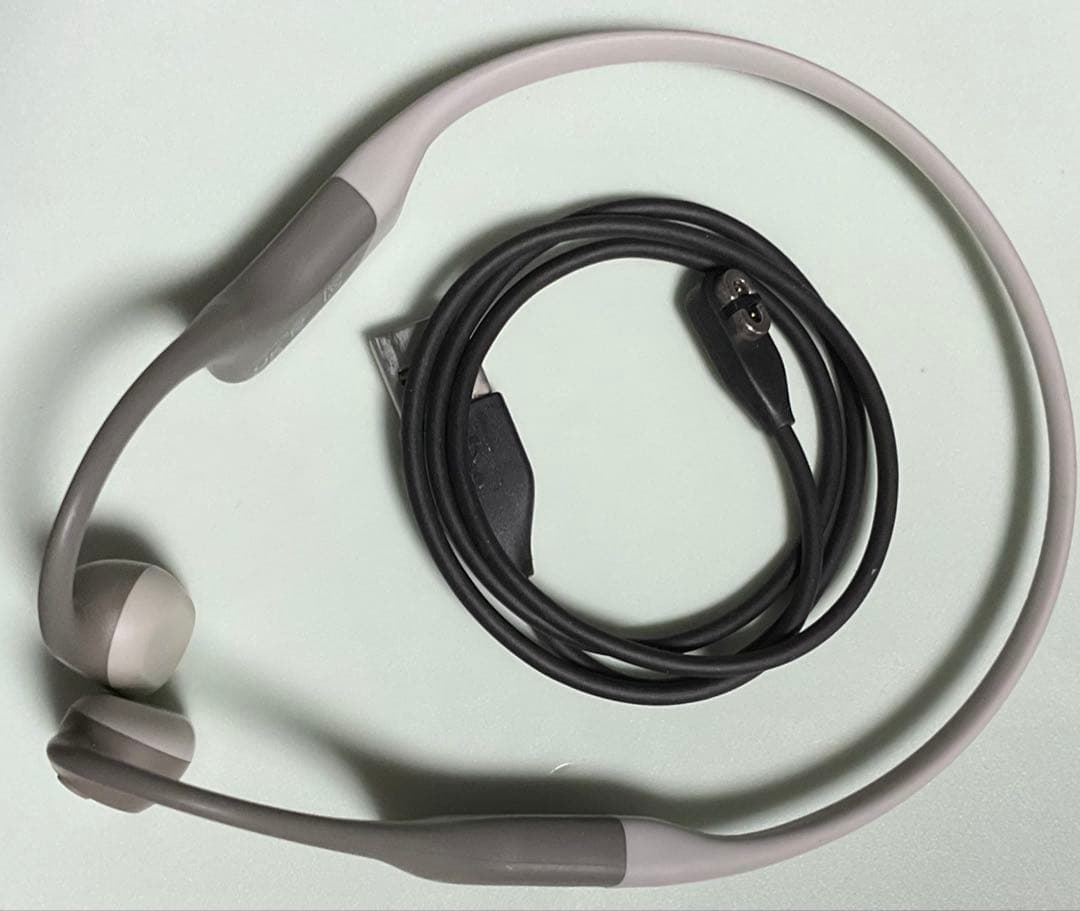 SHOKZ 骨伝導イヤホン グレー 充電ケーブル付き