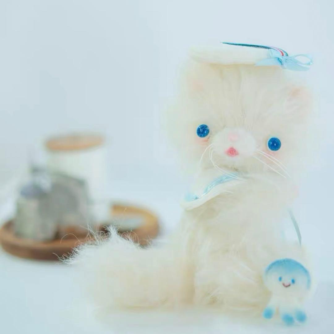 セーラー仔猫とミニクラゲ アーティストベア 海外作家様 ハンドメイド ぬいぐるみ