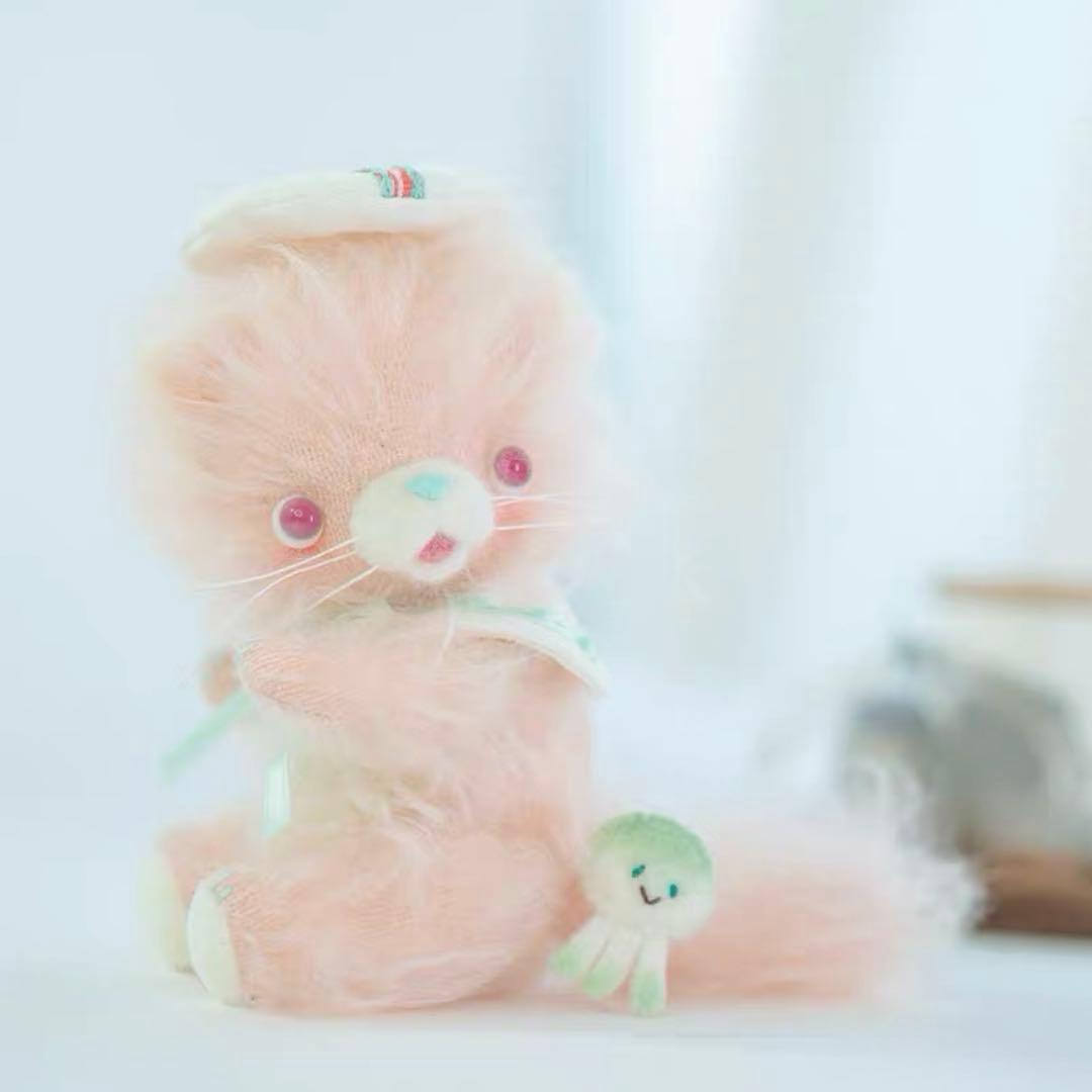 セーラー仔猫とミニクラゲ アーティストベア 海外作家様 ハンドメイド ぬいぐるみ