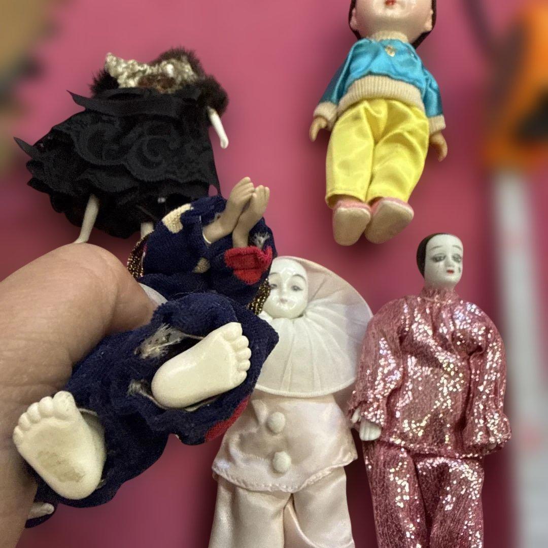 レトロピエロ⭐︎陶器製ヴィンテージドール6 点セート