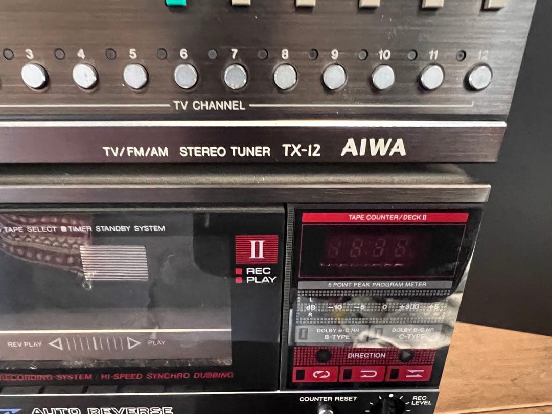 希少AIWAシステムコンポFX-A12 RK-X12アンプ チューナーコンポ