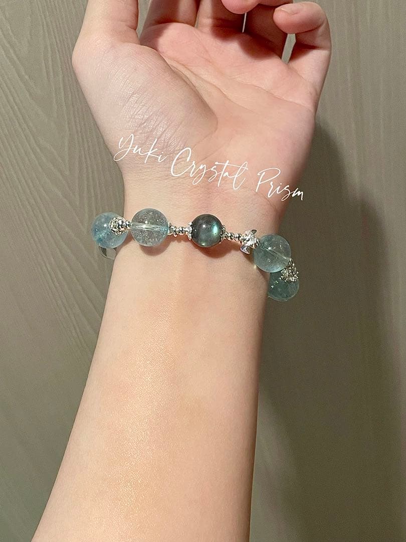 アクアマリン×ブルームーンストーン×グレームーンストーン 天然石ブレスレット