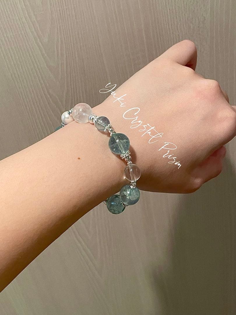 アクアマリン×ブルームーンストーン×グレームーンストーン 天然石ブレスレット