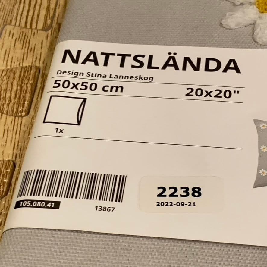 IKEA　花柄　グレー　掛け布団＆枕カバー　クッションカバー　２点　ギフト