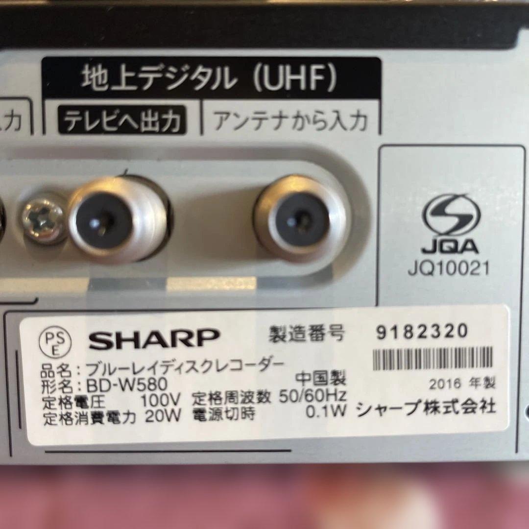 SHARP BD-W580 12倍録 500GB 新品リモ等付フル装備 完動品！