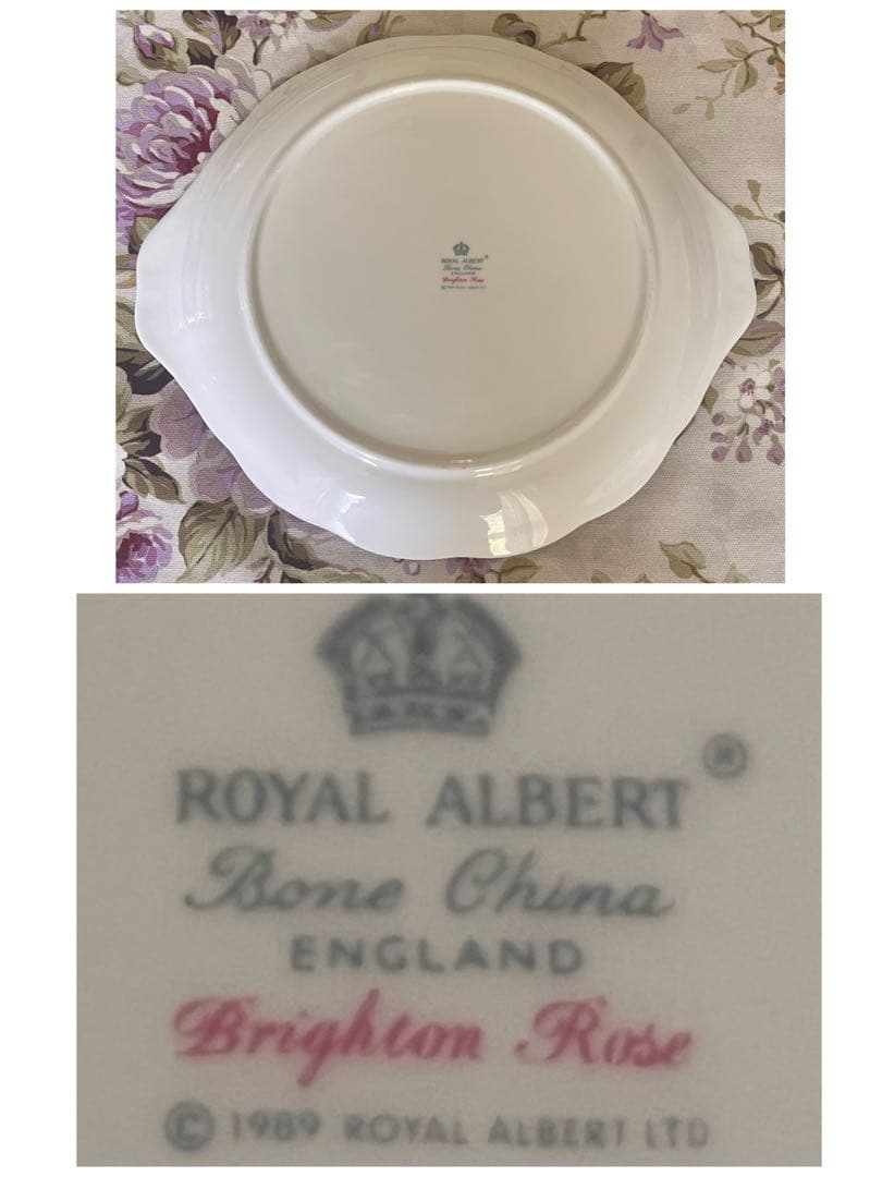 【レア美品】ロイヤルアルバート★ブライトンローズ★手付きプレート　1枚