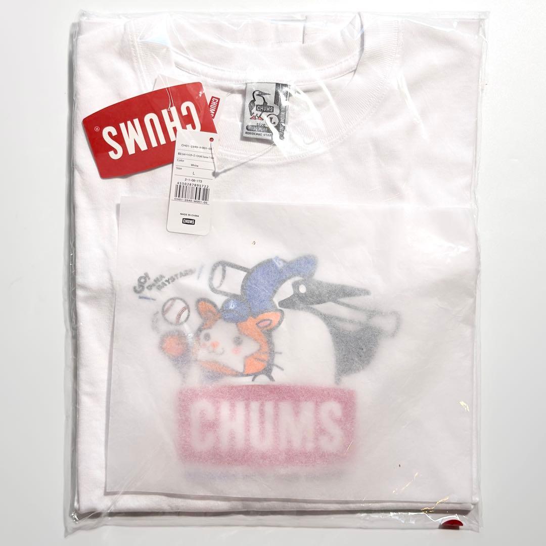 横浜DeNAベイスターズ CHUMSコラボ ホワイトTシャツ L チャムス