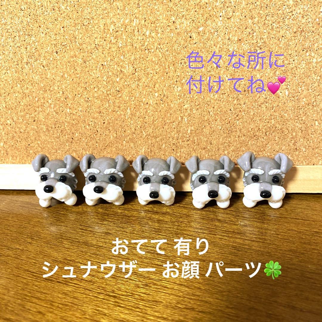 S&L&M ミニチュアシュナウザー お顔パーツ オカメインコ 印鑑スタンド♥️