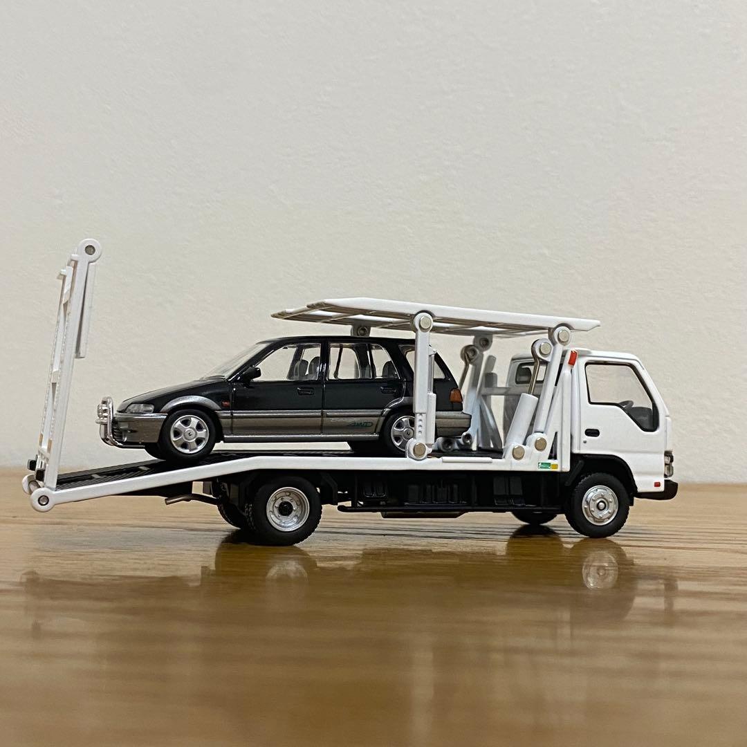 【本日限定】トミカ TLV エルフ 花見台 2台積み 積載車 シビックシャトル