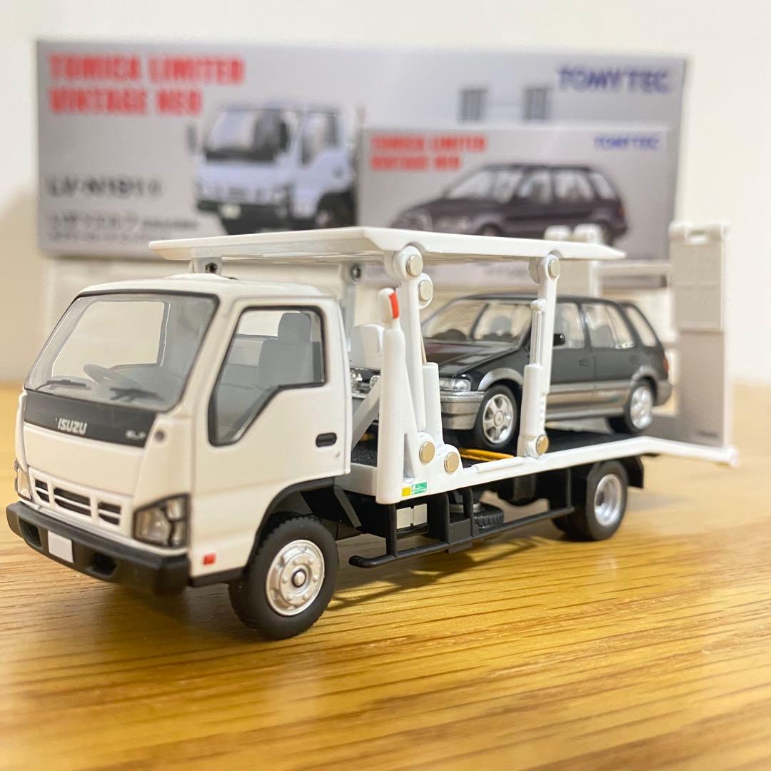 【本日限定】トミカ TLV エルフ 花見台 2台積み 積載車 シビックシャトル