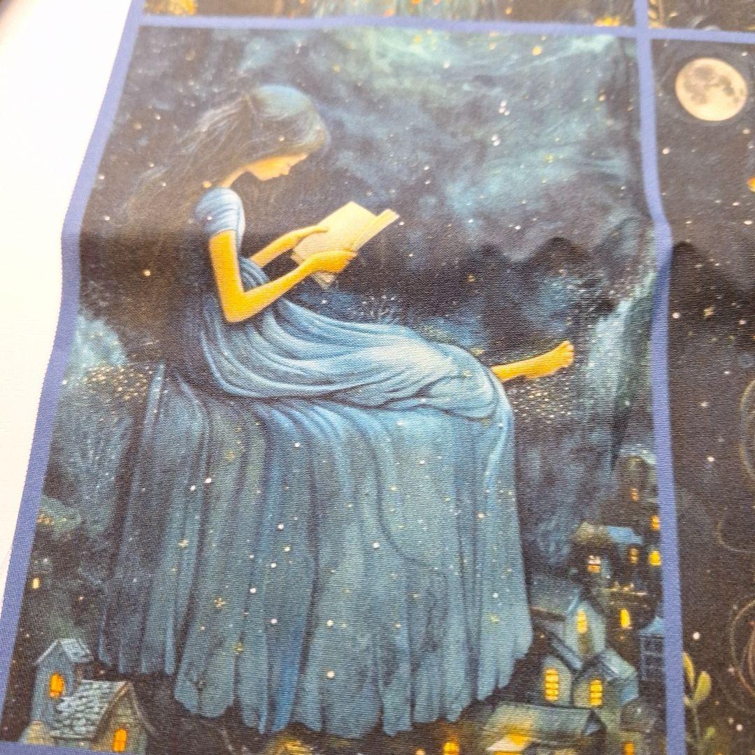 女の子と花パネル生地　幻想的なパネル生地　ハンドメイド