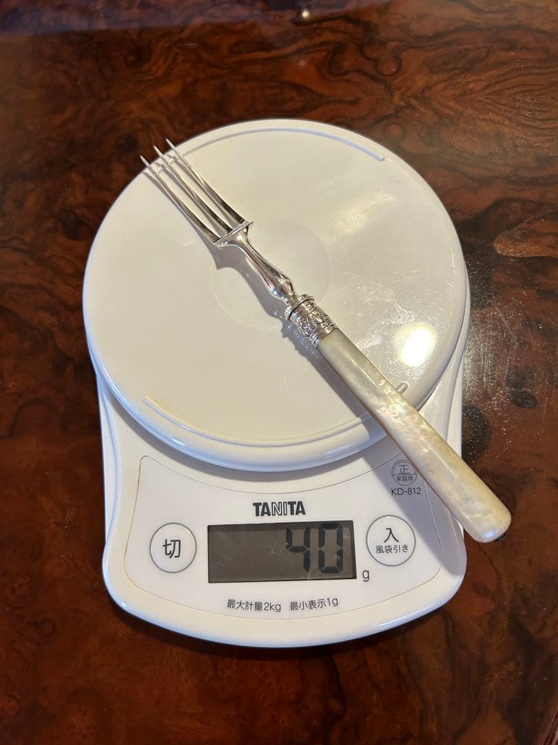 ②スターリングシルバー　 デザートナイフ&フォーク　イギリスアンティーク