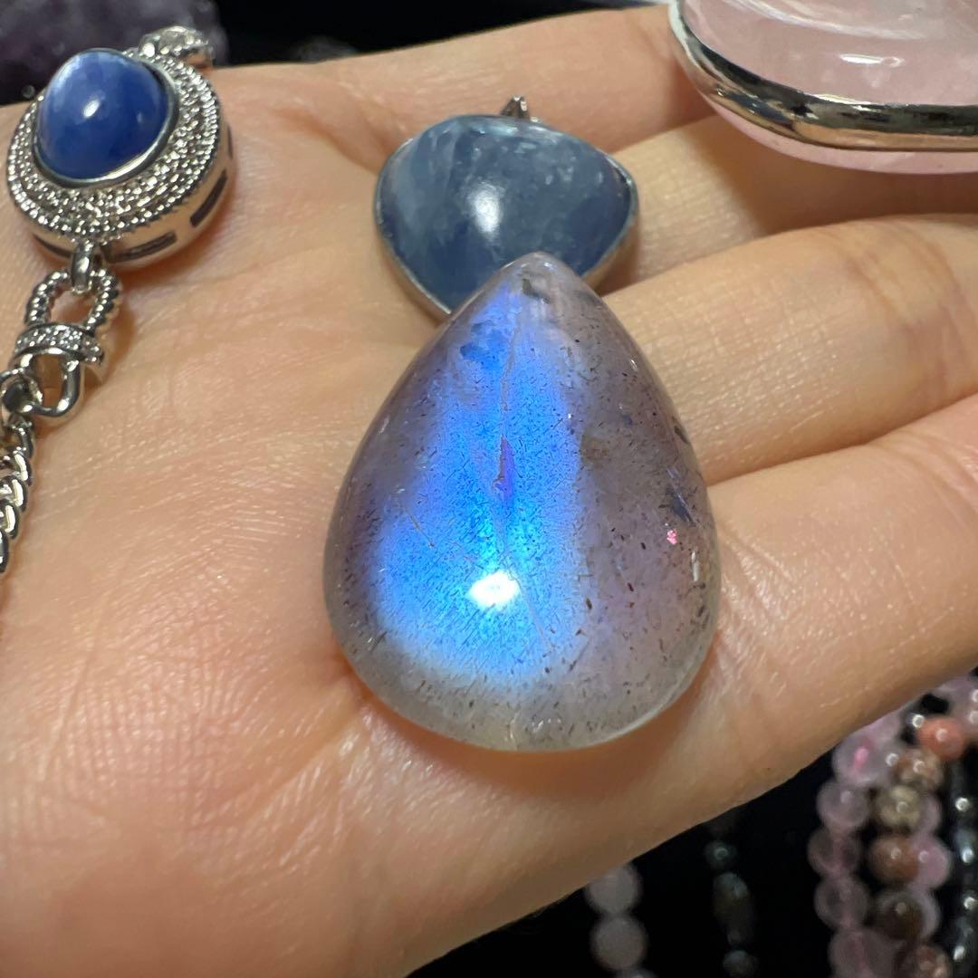 総額3.5万以上！天然石まとめ売り②パーツブレスレット　ラリマー　リビアングラス