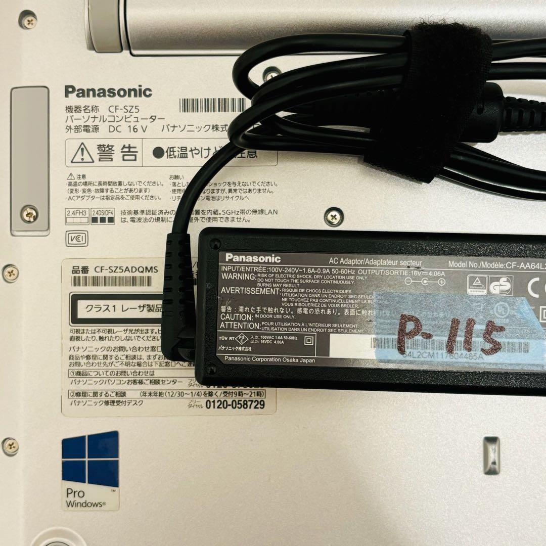 レッツノート PC Windows11 SSD DVD オフィス付き P-115
