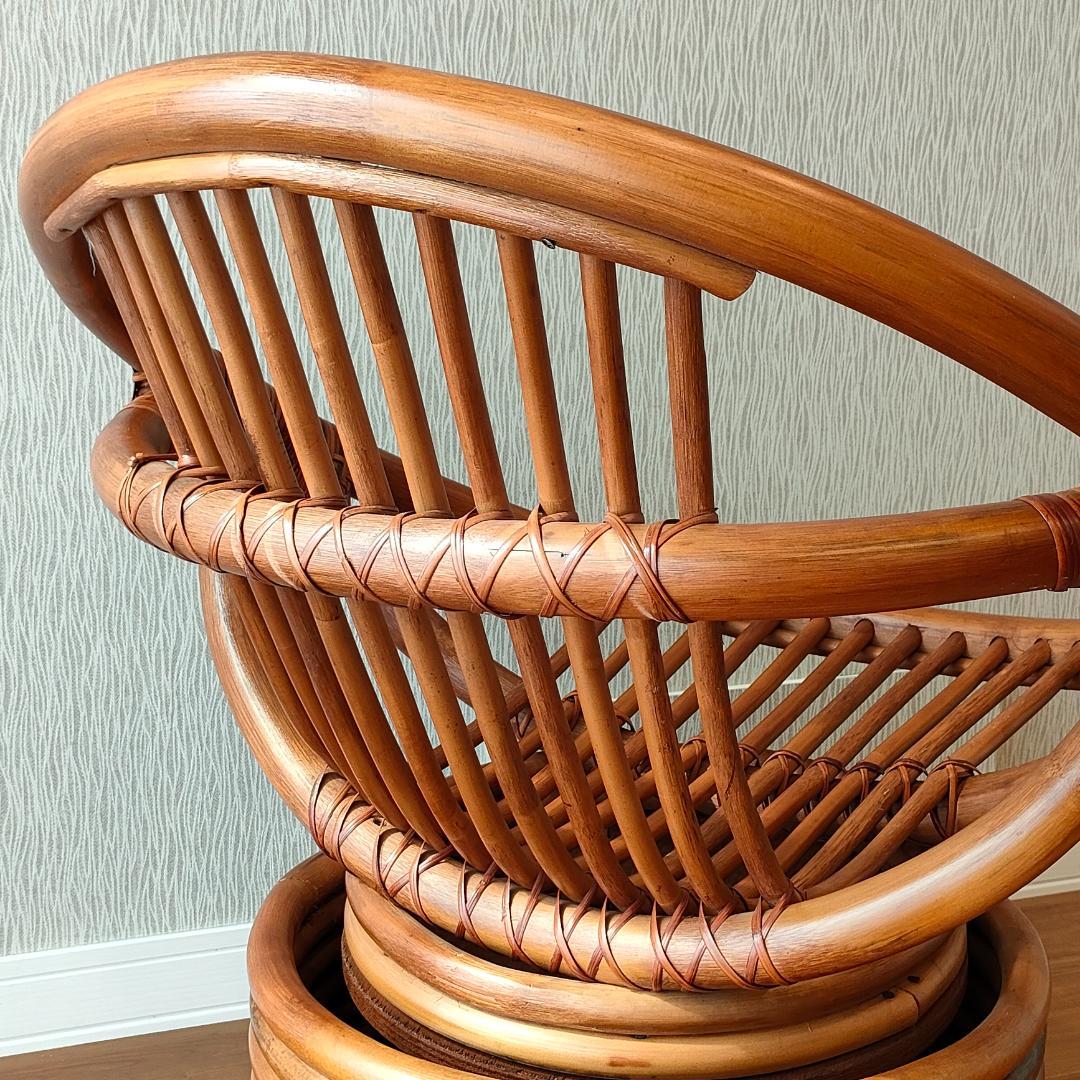 ラタン　ロッキングチェア　回転椅子　曲木椅子　パーソナルチェア
