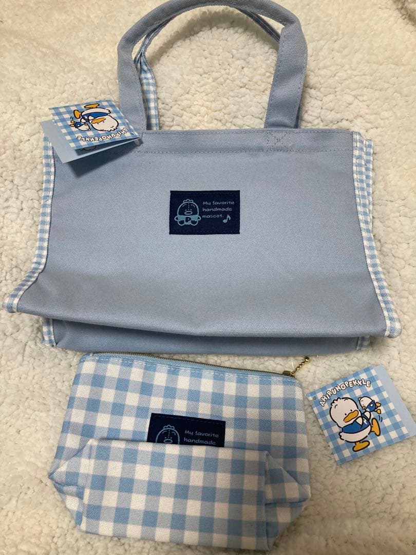 あひるのペックル　ポーチ&トートバッグセット