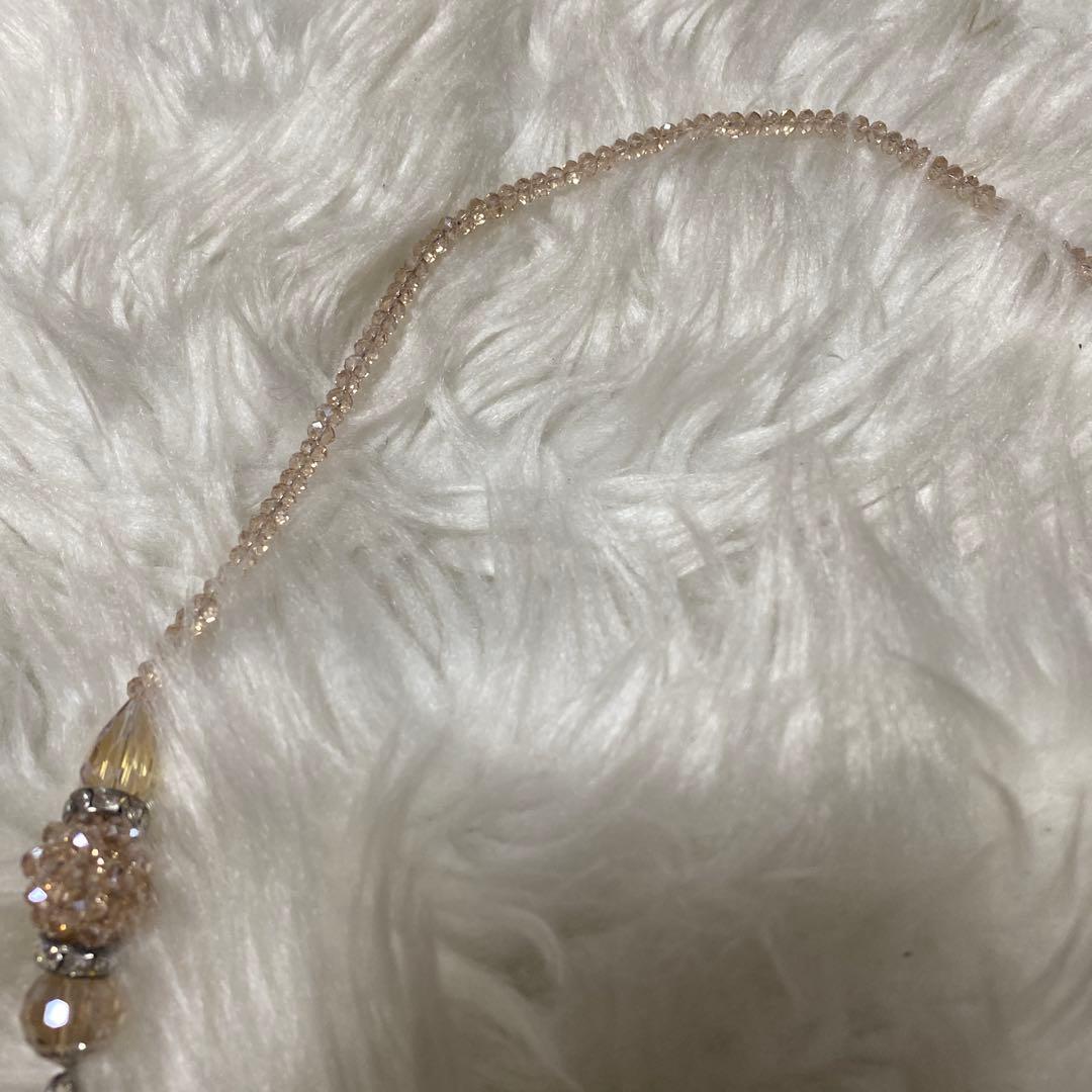 ハンドメイド スワロフスキーネックレス ゴールド シルバー ロング