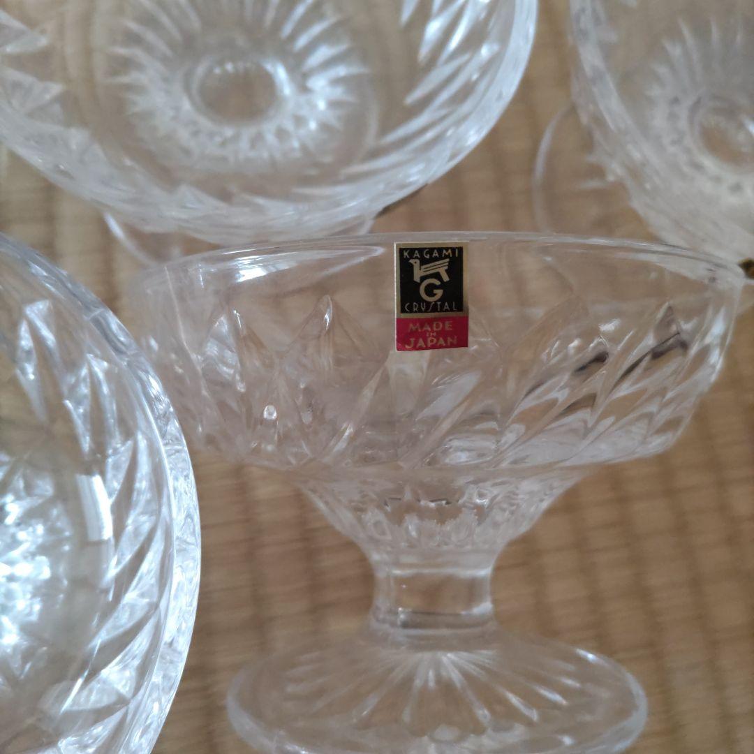 カガミクリスタルガラス デザート椀 5個セット
