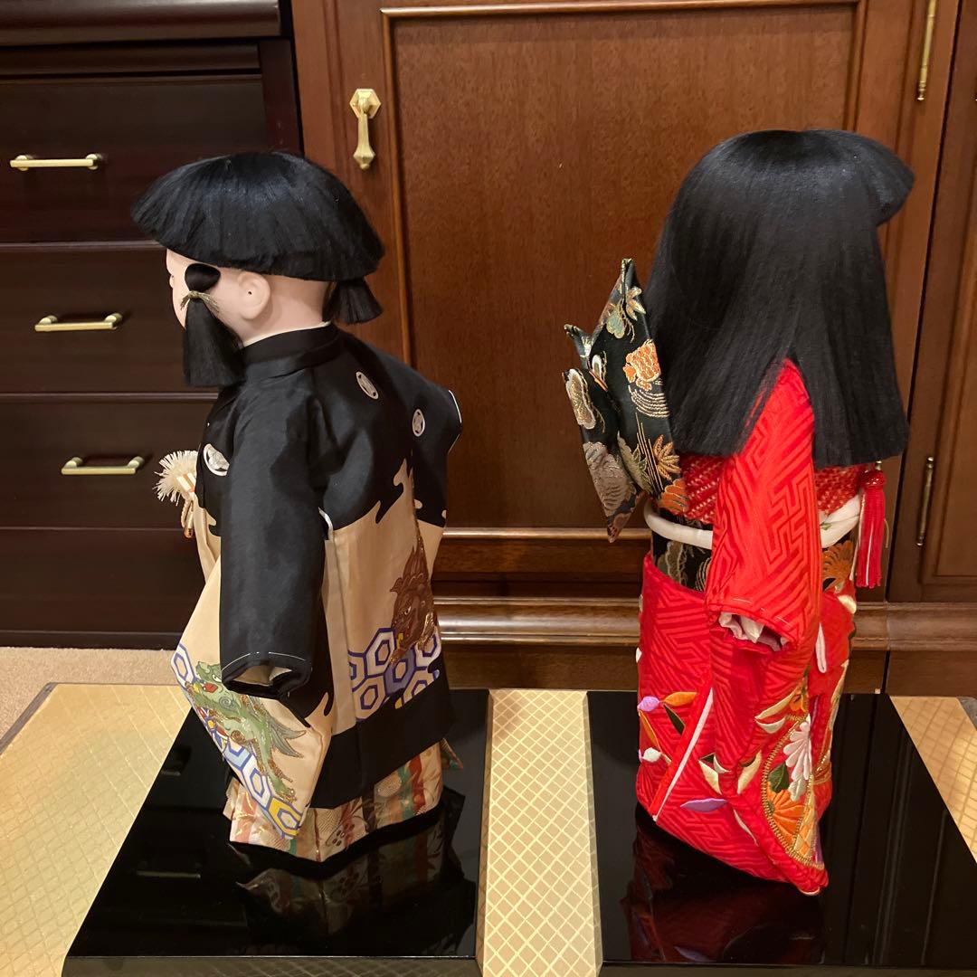 市松人形　男の子　女の子　ペア　美品　日本人形　京都市内お引取りのみ