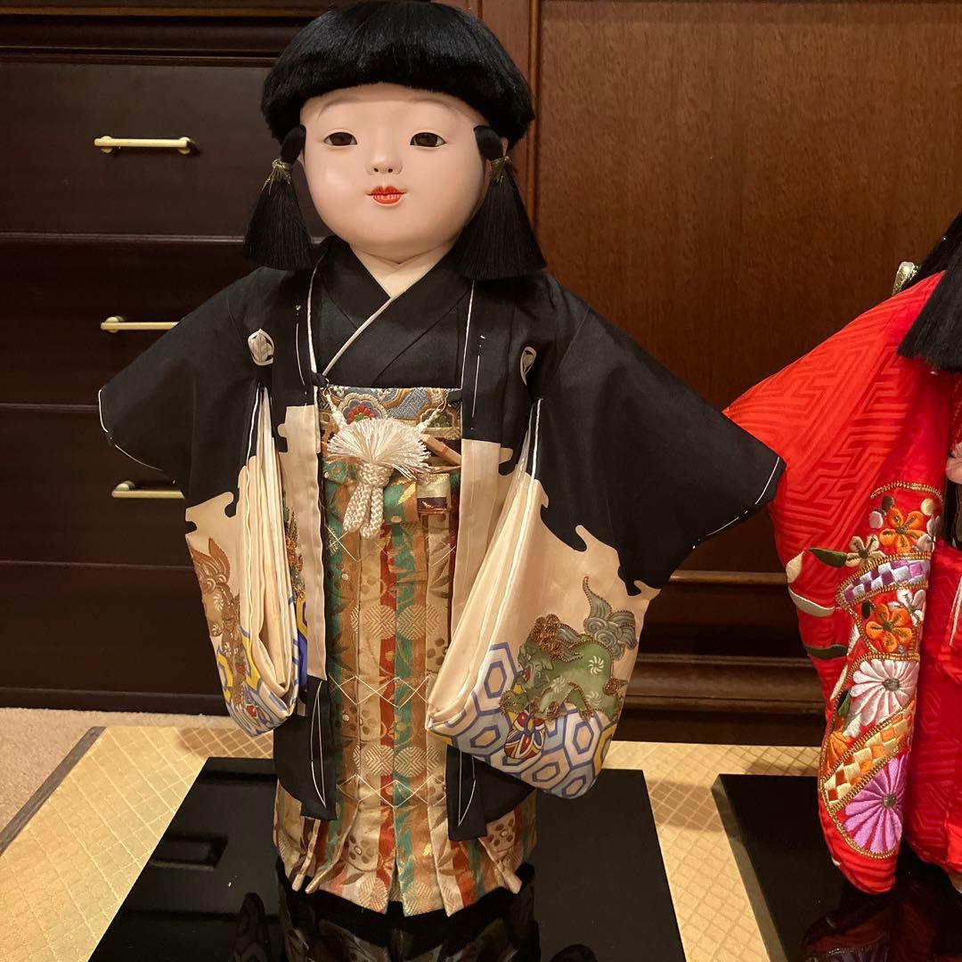 市松人形　男の子　女の子　ペア　美品　日本人形　京都市内お引取りのみ