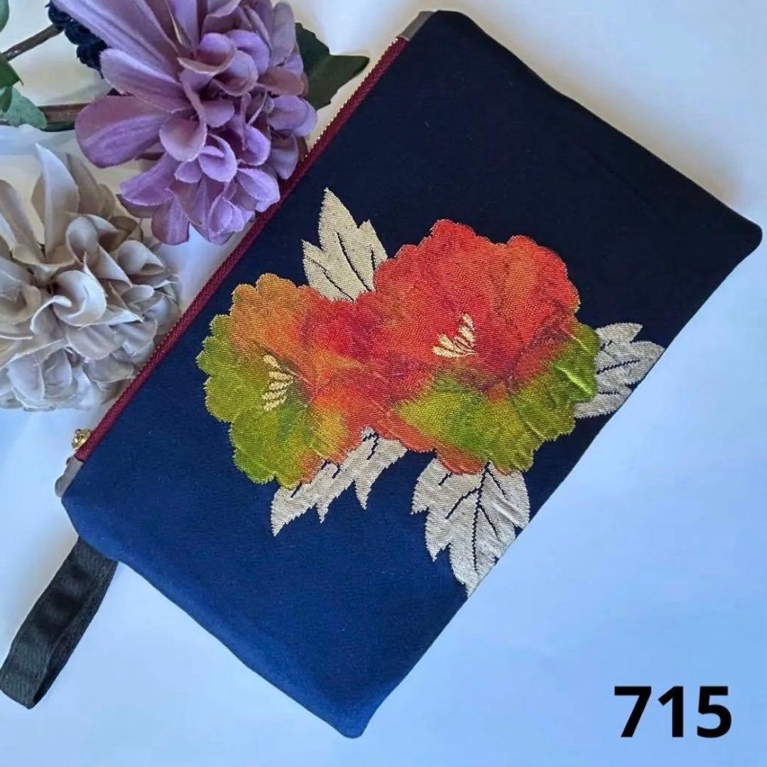 帯リメイク バッグポーチセット 780.715 サコッシュ　ファスナーポーチ